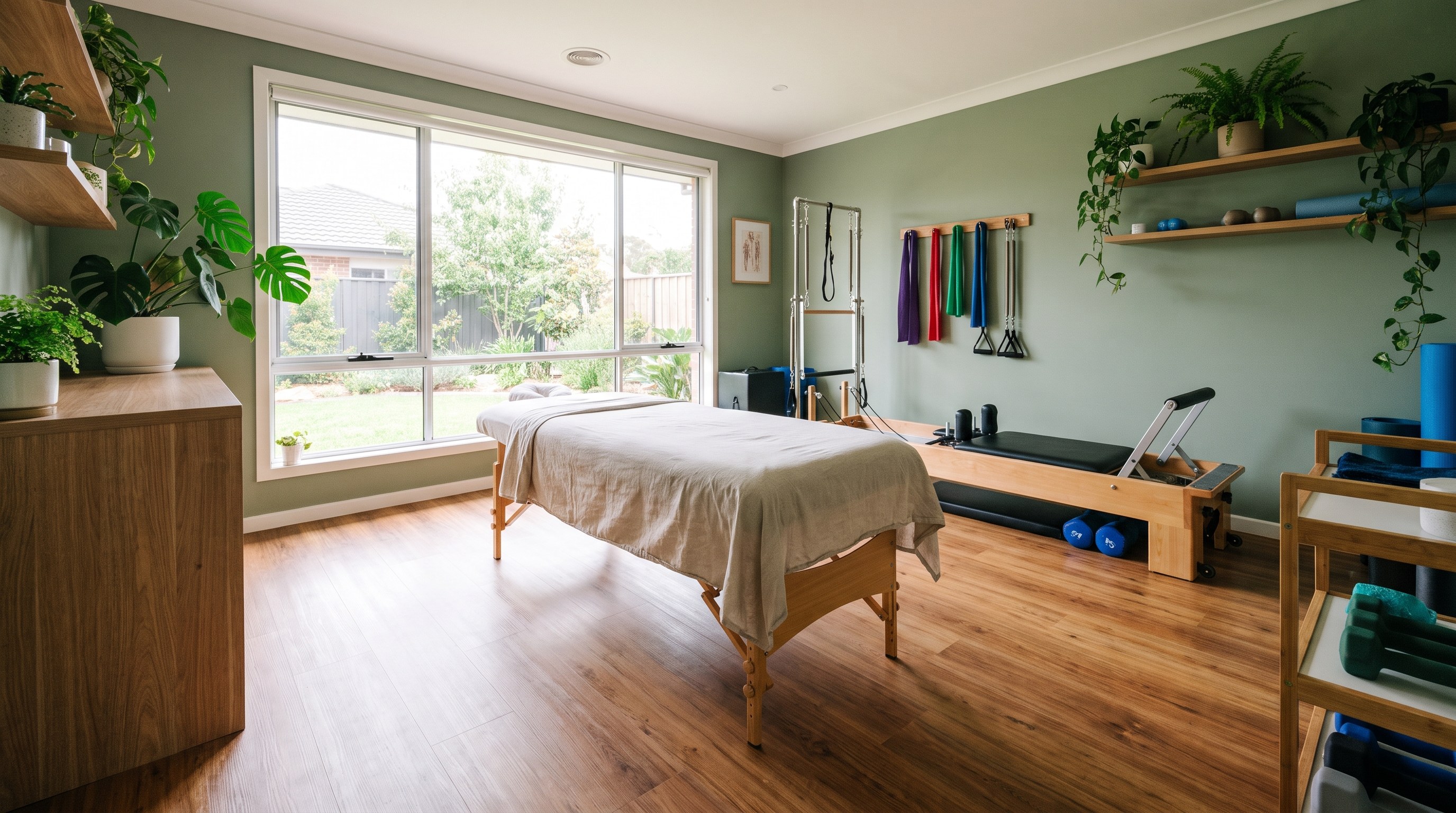 Treatment room with warm lighting